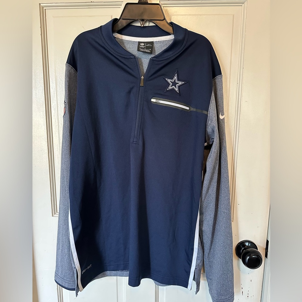 Nike Dallas Cowboys NFL OnField  Dri-fit‎ 1/4 Zip Pullover - Size Medium